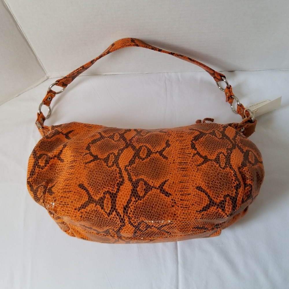 Viva Bags - California Orange & Black Leather Hobo